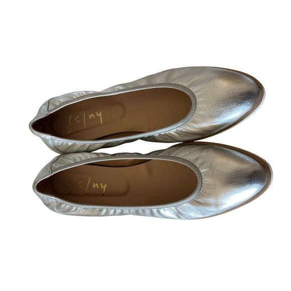 French Sole NY FSNY Doorway - Silver Metallic Flats Size 9B MSRP $170 - Picture 9 of 11